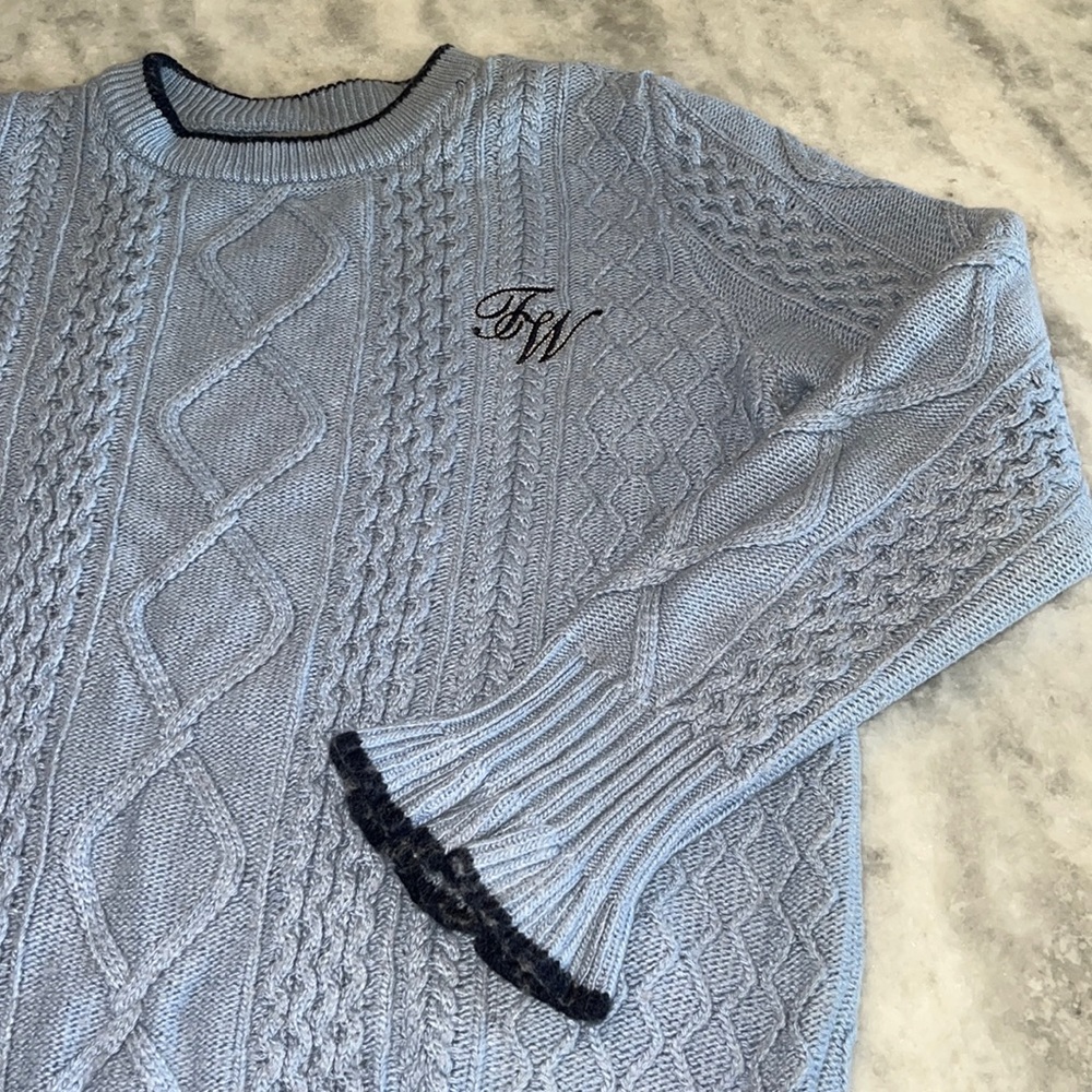 Teenie Weenie Light Blue Cable Knit Sweater